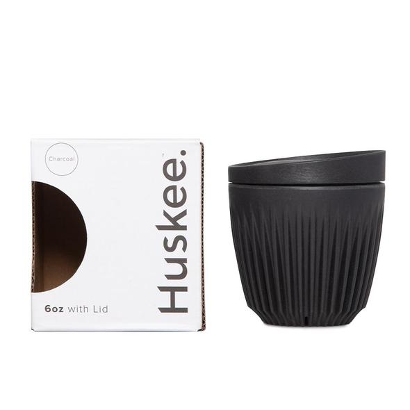 HUSKEE Reusable Coffee Cup Charcoal 6oz - 177ml