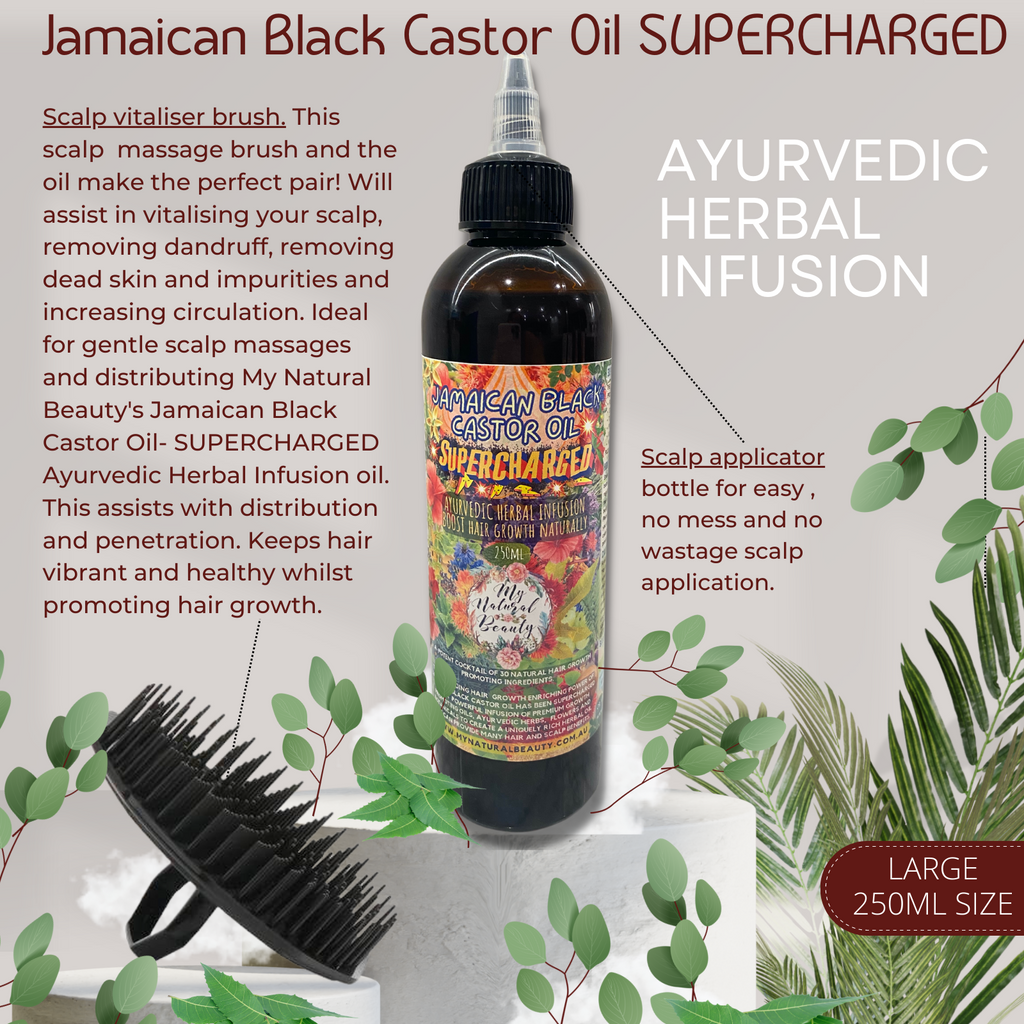 MY NATURAL BEAUTY    Jamaican Black Castor Oil SUPERCHARGED Ayurvedic Herbal Infusion