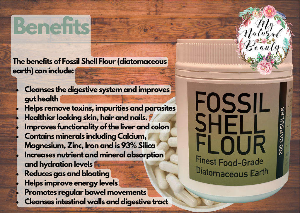 Fossil Shell Flour (Food Grade Diatomaceous Earth) -200 Capsules    FINEST FOOD-GRADE DIATOMACEOUS EARTH