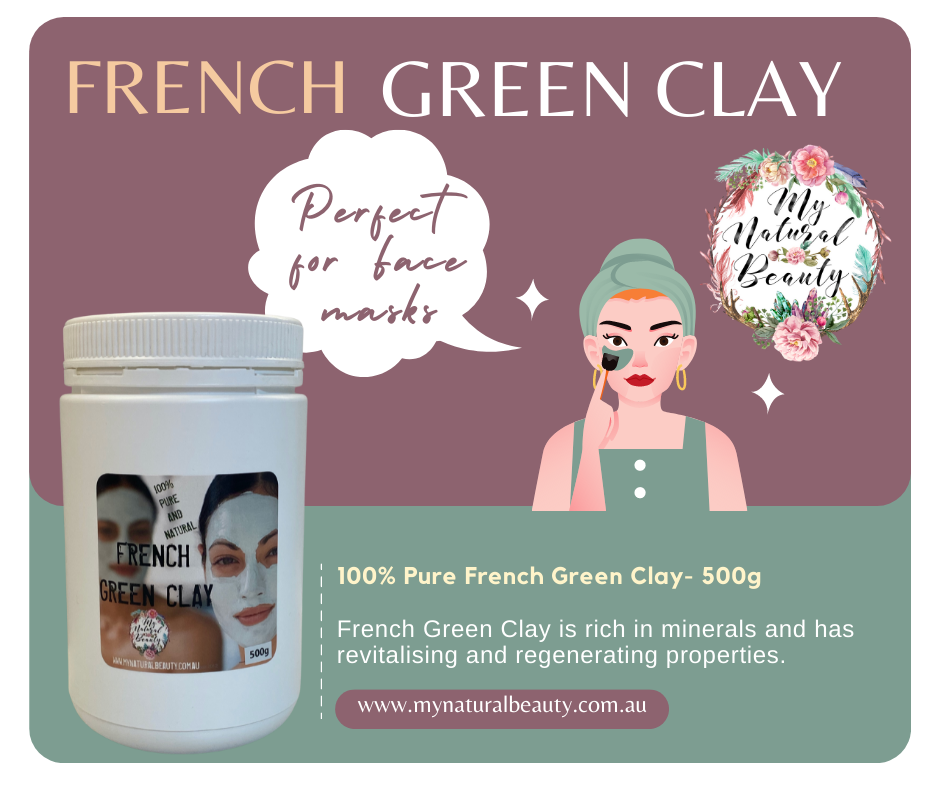 100% Pure French Green Clay- 500g buy Australia