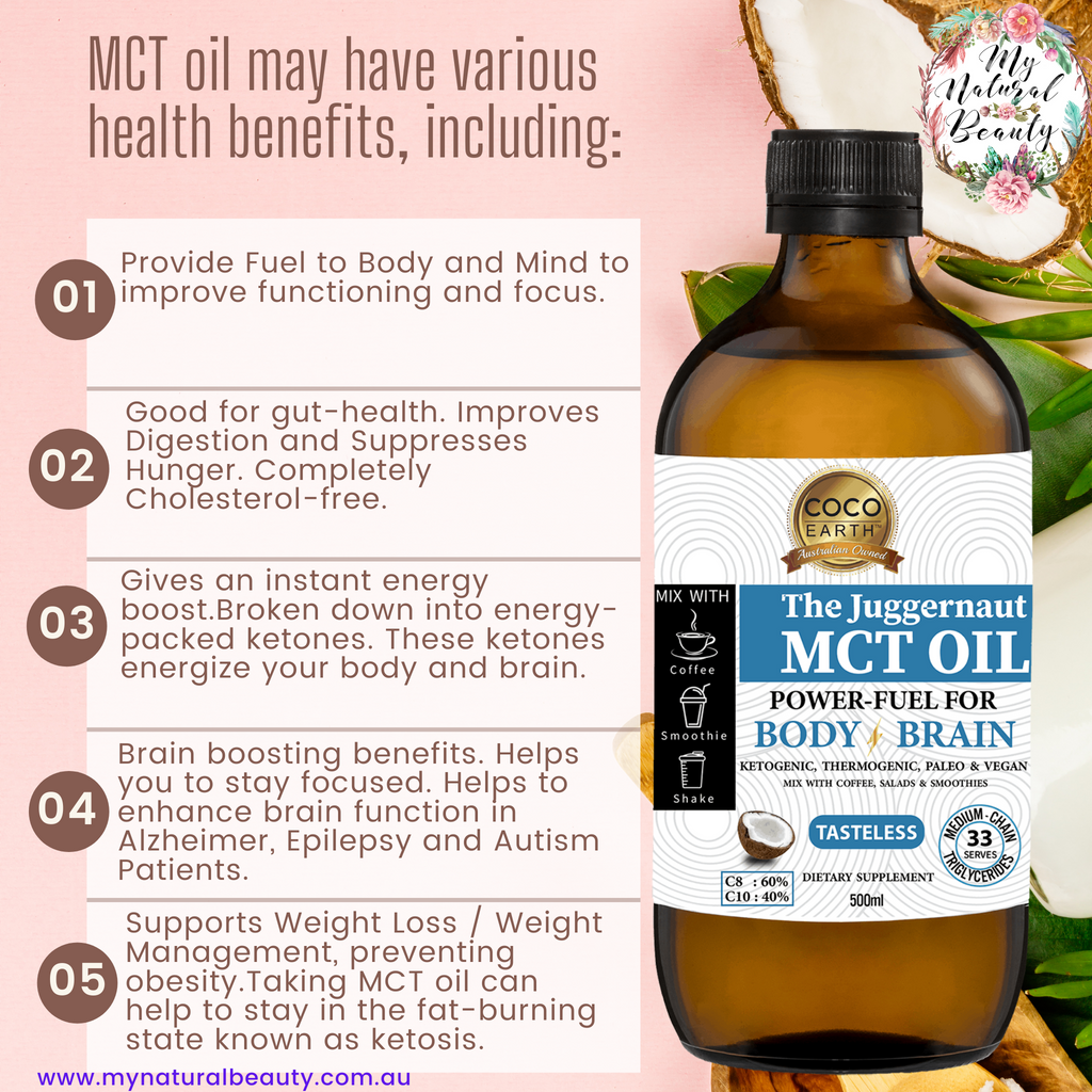 The Juggernaut Coconut MCT Oil- 1 Litre (2x 500ml)    Buy Online Australia