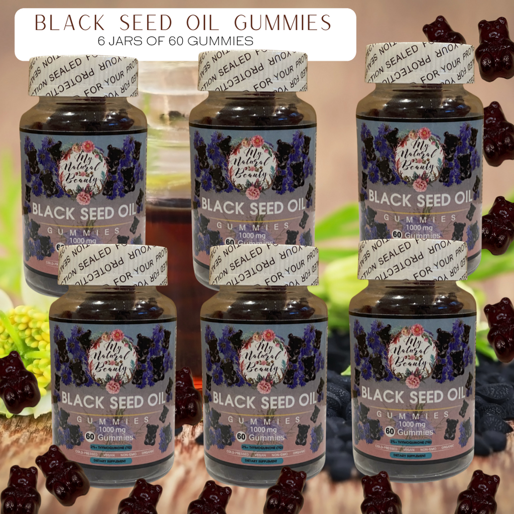 My Natural Beauty are your go to Australian supplier of high quality Black Seed Oil products. We now bring you our premium Black Seed Oil Gummies. These gorgeous sweet tasting gummy bears contain 1000mg of Black Seed Oil per serve, high levels of 2% Thymoquinone (TQ) and are cold-pressed to produce a product that is nutrient rich and highly beneficial.