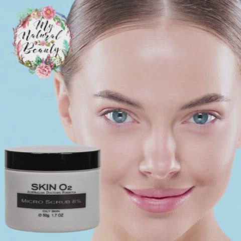 Skin O2 Micro Scrub Exfoliator 8% Glycolic acid. 