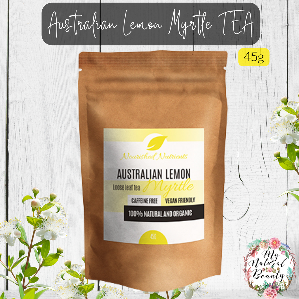  Brand- Nourished Nutrients    Australian Lemon Myrtle tea- 45g   CAFFEINE FREE- VEGAN FRIENDLY 100% Natural