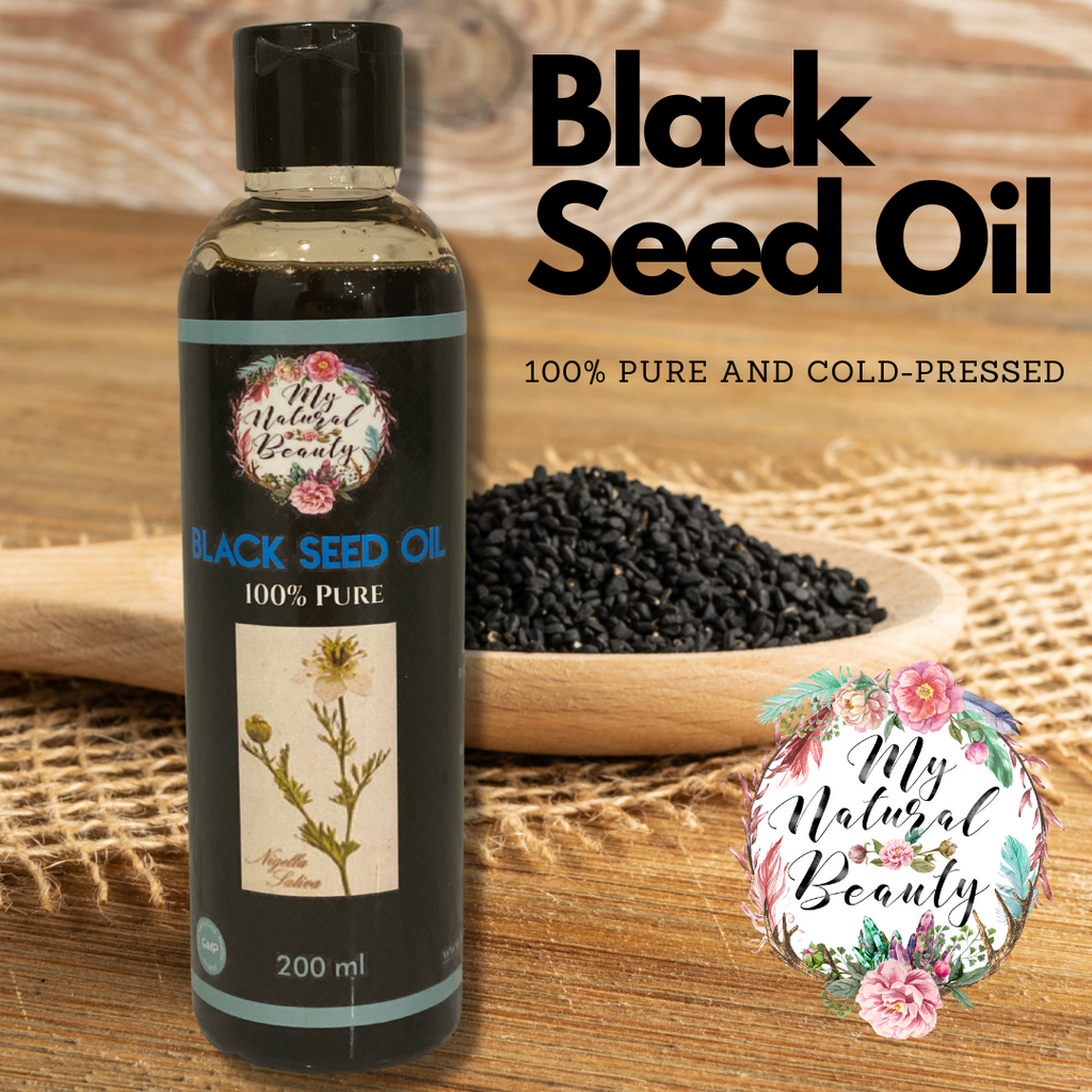  100% PURE and NATURAL NIGELLA SATIVA OIL (Cold-Pressed)     Ingredients: 100% NIGELLA SATIVA OIL (Cold-Pressed)  Black Seed Oil is a rich source of unsaturated essential fatty acids (EFA's) and offers many nutritional benefits for good health. Black Seed Oil is packed full of antioxidants, vitamins and naturally occurring constituents that make it a wonderfully unique supplement to support a healthy immune system.