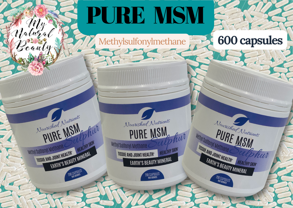 MSM Capsules conveniently deliver high quality dimethyl sulfone (methylsulfonylmethane, MSM), a natural source of sulfur. MSM (Methyl Sulfonyl Methane) or dimethyl sulfone is an organic form of Sulphur which aides with collagen and keratin production to help your body’s cell regeneration. 