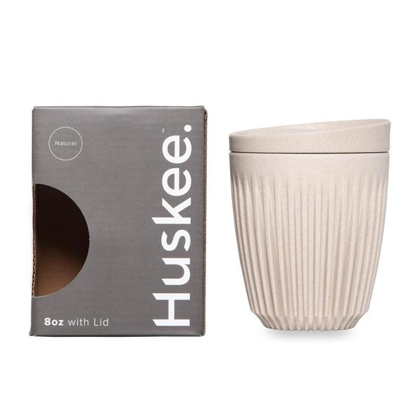 HUSKEE Reusable Coffee Cup Natural 8oz - 236ml