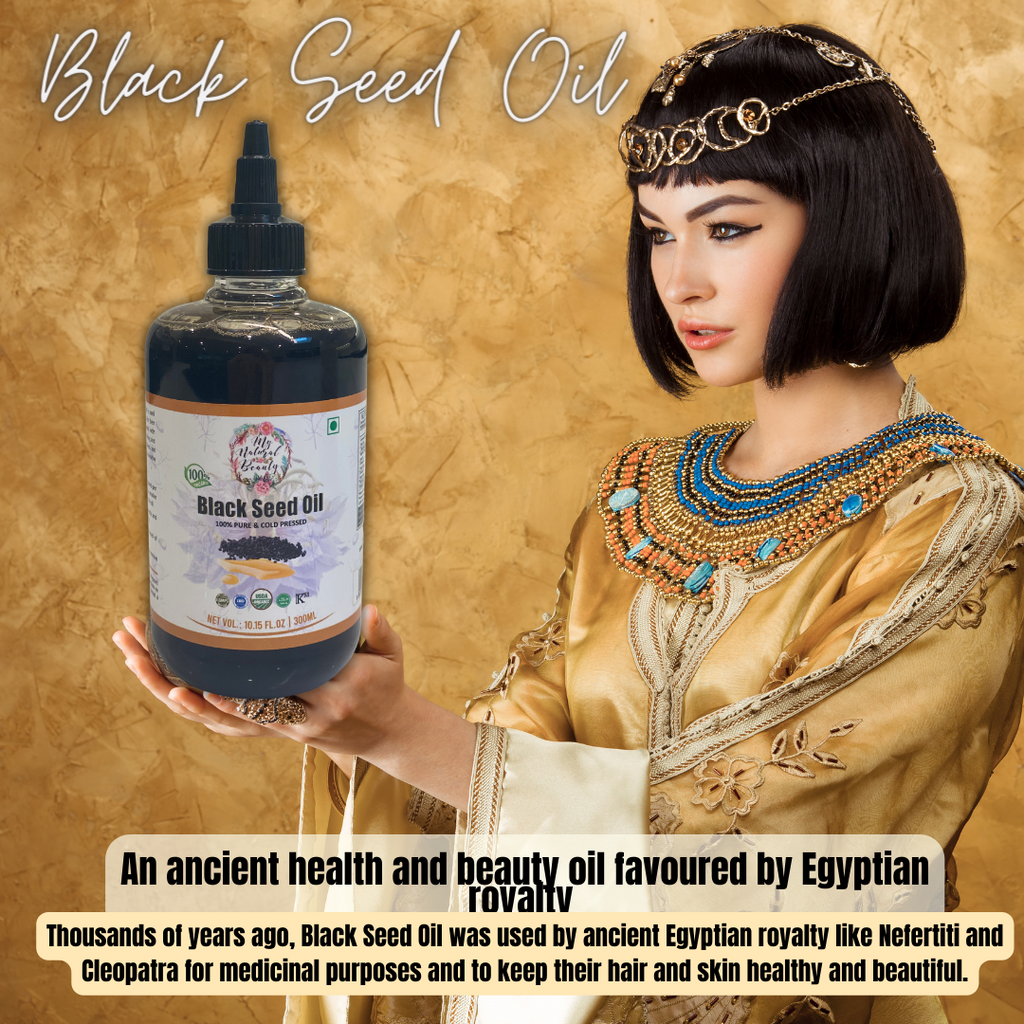 100% Pure Black Seed Oil -Nigella Sativa- ORGANIC- PREMIUM Cold Pressed 300ml applicator bottle