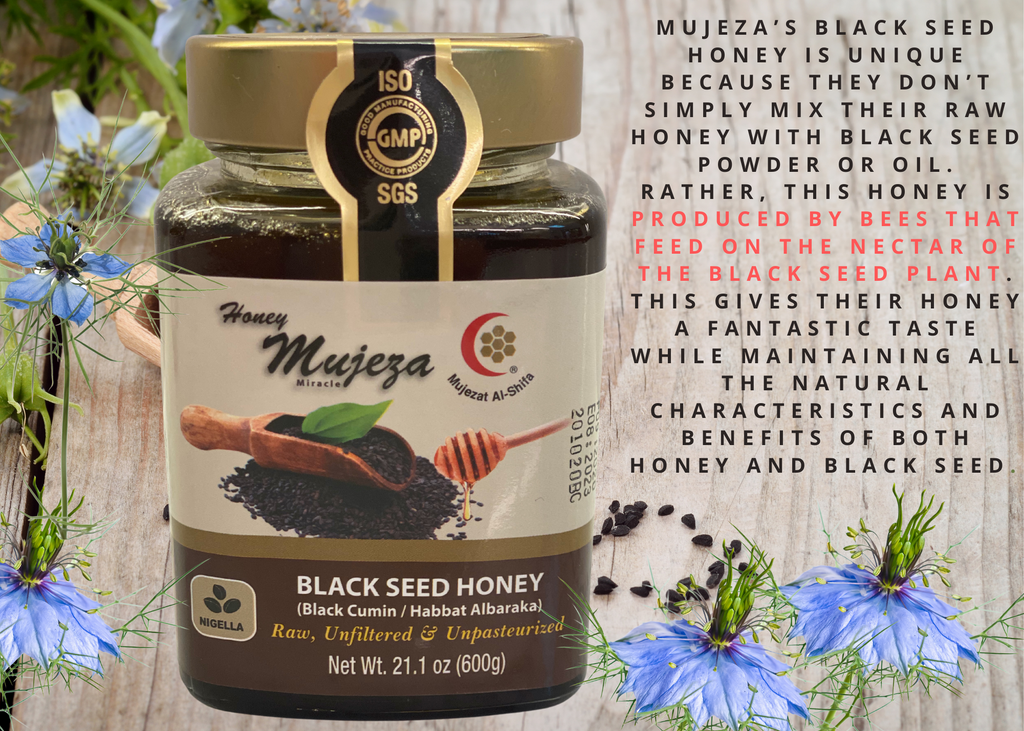 Mujeza Black Seed Honey (Black Cumin)- 2x 600g  RECEIVE A FREE GIFT- 120 Black Seed Oil Capsules (valued at $39.95)