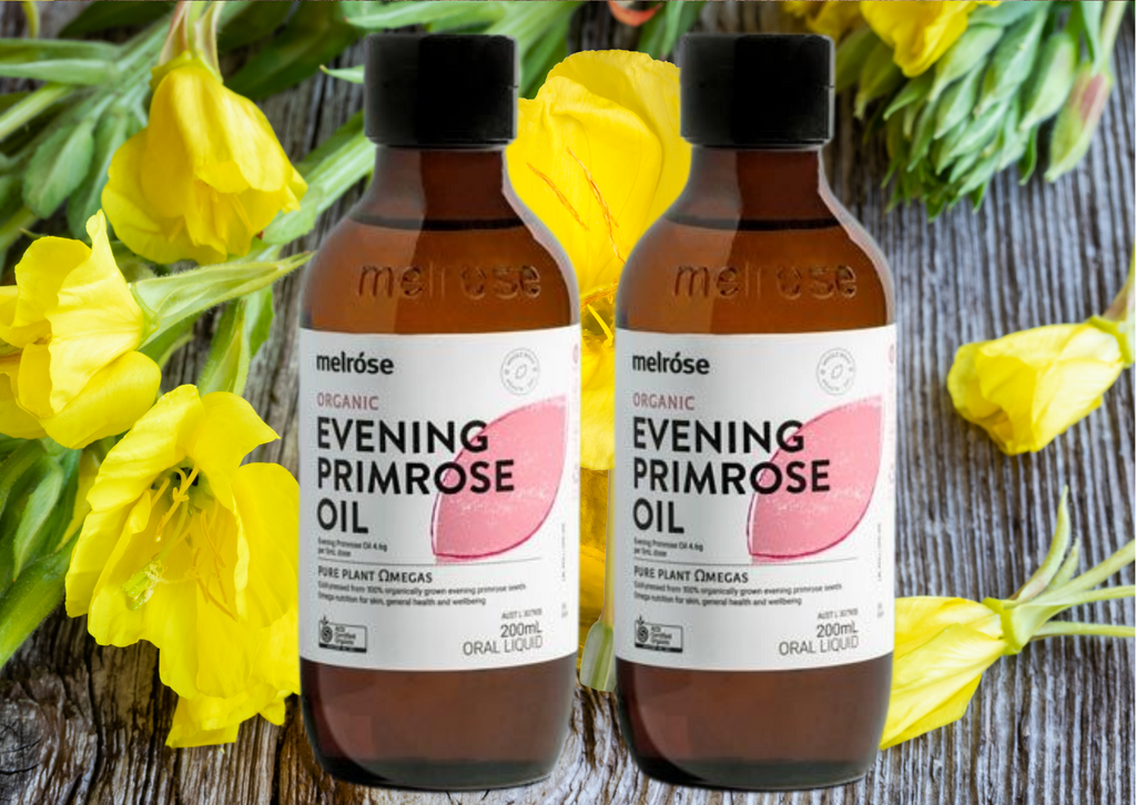  Melrose Organic Evening Primrose Oil is cold-pressed from the seeds of the evening primrose flower, which blooms only at sunset. It is a rich source of gamma-linolenic acid (GLA); a unique omega-6 fatty acid that assists in the production of hormones necessary for many important bodily functions.    Evening Primrose Oil has been used traditionally to help with skin, scalp and hair health. It can be used topically to help nourish and moisturise the skin.