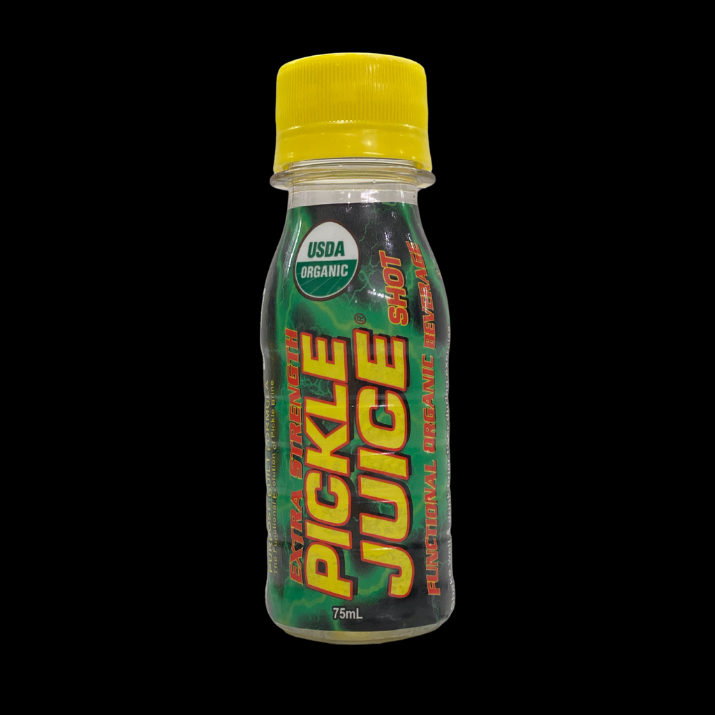 So, what is Pickle Juice?  Pickle Juice is a 100% natural, purpose built isotonic sports drink. It has a vinegar base mixed with triple filtered water and contains no sugar, no caffeine and has added vitamins C and E plus zinc, potassium and sodium.