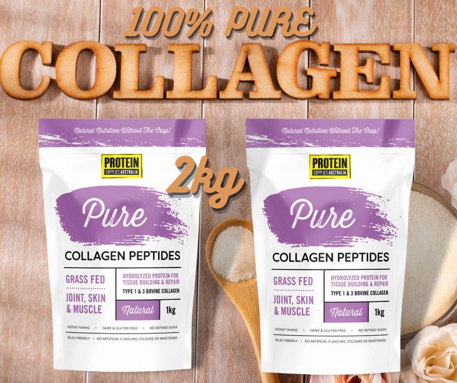  After countless months of research & development, Protein Supplies Australia have created what they believe is the greatest natural, ultra-clean and nutritionally superior Collagen Peptide range on the earth.   Perfect for those looking for a Collagen that mixes instantly, taste amazing and doesn't contain any artificial additives or unnecessary fillers. 