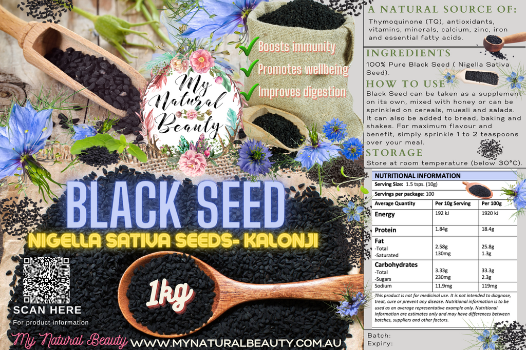 BLACK SEED- 2kg (2x 1kg) Nigella Sativa Seeds- Kalonji- 2x 1kg Bags