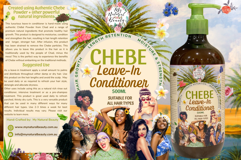 This luxurious Chebe Leave-In Conditioner is hand-made using  authentic Chébé Powder (please read below ‘What is Chebe Powder’ to learn more) from Chad and a range of premium natural ingredients that promote healthy hair growth through length retention. This product is designed to moisturise, condition and strengthen the hair, resulting in hair length retention and  longer, stronger hair. After infusion, this product has been strained to remove the Chebe particles. 