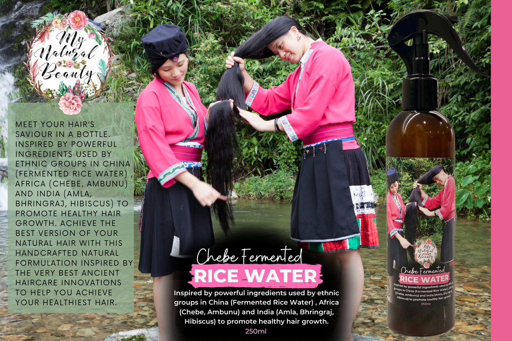 Rice water has been used for centuries by women in China, Japan and South East Asia to care for their hair and keep it thick, lustrous and beautiful. Chebe Fermented Rice Water is formulated to provide you with all the benefits of rice water. Rice water is known to make the hair smooth and silky, make it easy to deal with tangles, nourishes and strengthens hair, and helps it grow. 