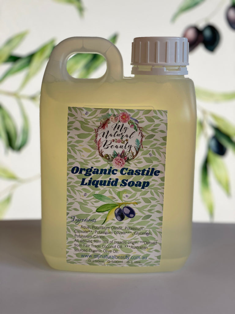 Castile Soap as Shaving liquid  For a clean shave, work 10 drops into a lather using some water, then apply to skin. For shaving underarms, we recommend 3 drops and for legs approximately ½ tsp. Massage into skin as you go and add water as needed to help prevent razor irritation and achieve a close shave. 
