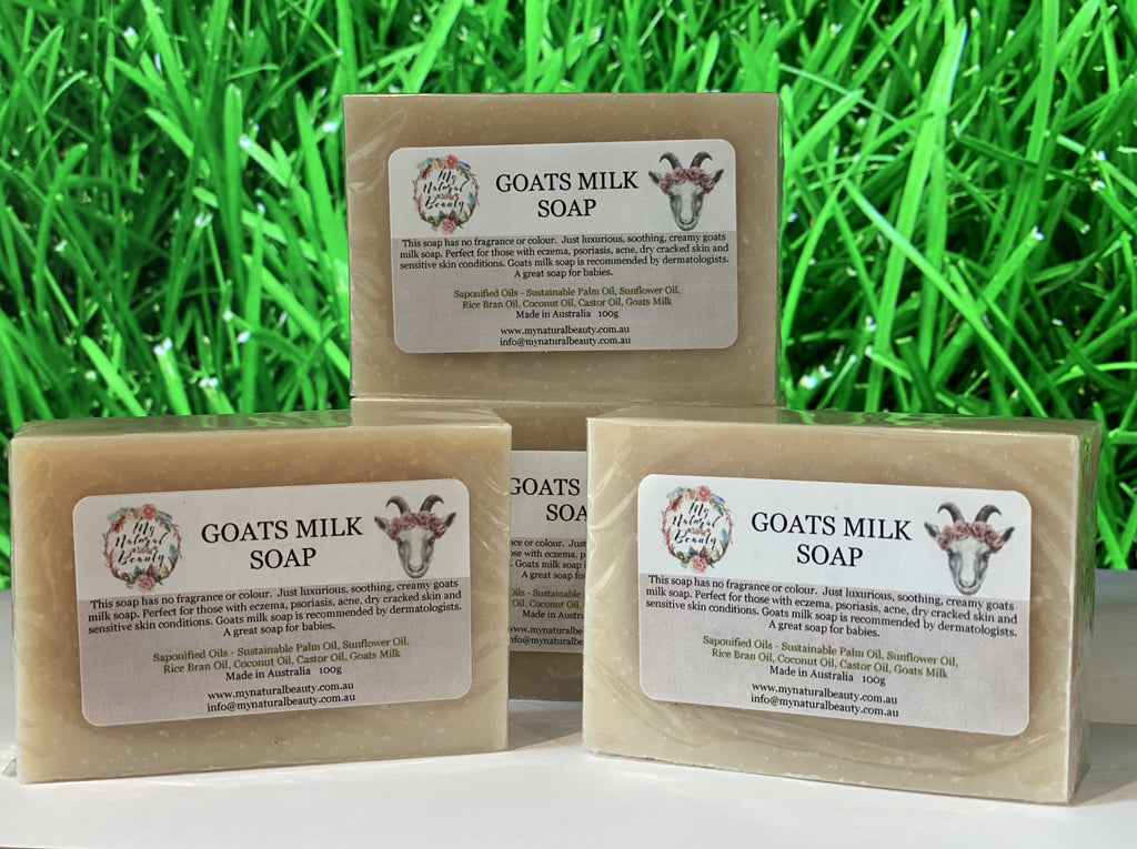 Made with pure fresh goats milk. Goats milk contains lots of nutrients like fats, proteins and other hormones that naturally benefit the skin. The benefits of goats milk can be felt by people suffering from various skin conditions or those just wanting to maintain youthful, rejuvenated skin.