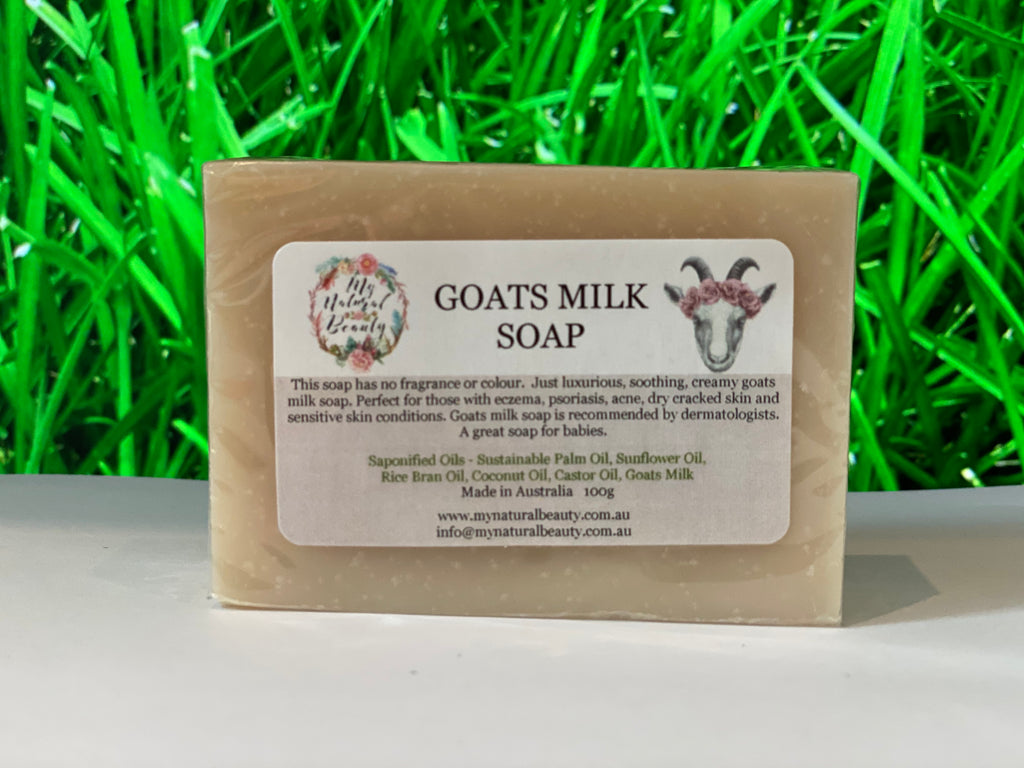 This soap has no fragrance or colour. Just luxurious, soothing, creamy, goats milk soap. Perfect for those with eczema, psoriasis, acne, dry cracked skin and sensitive skin conditions. Goats milk soap is recommended by dermatologists. A great soap for babies.