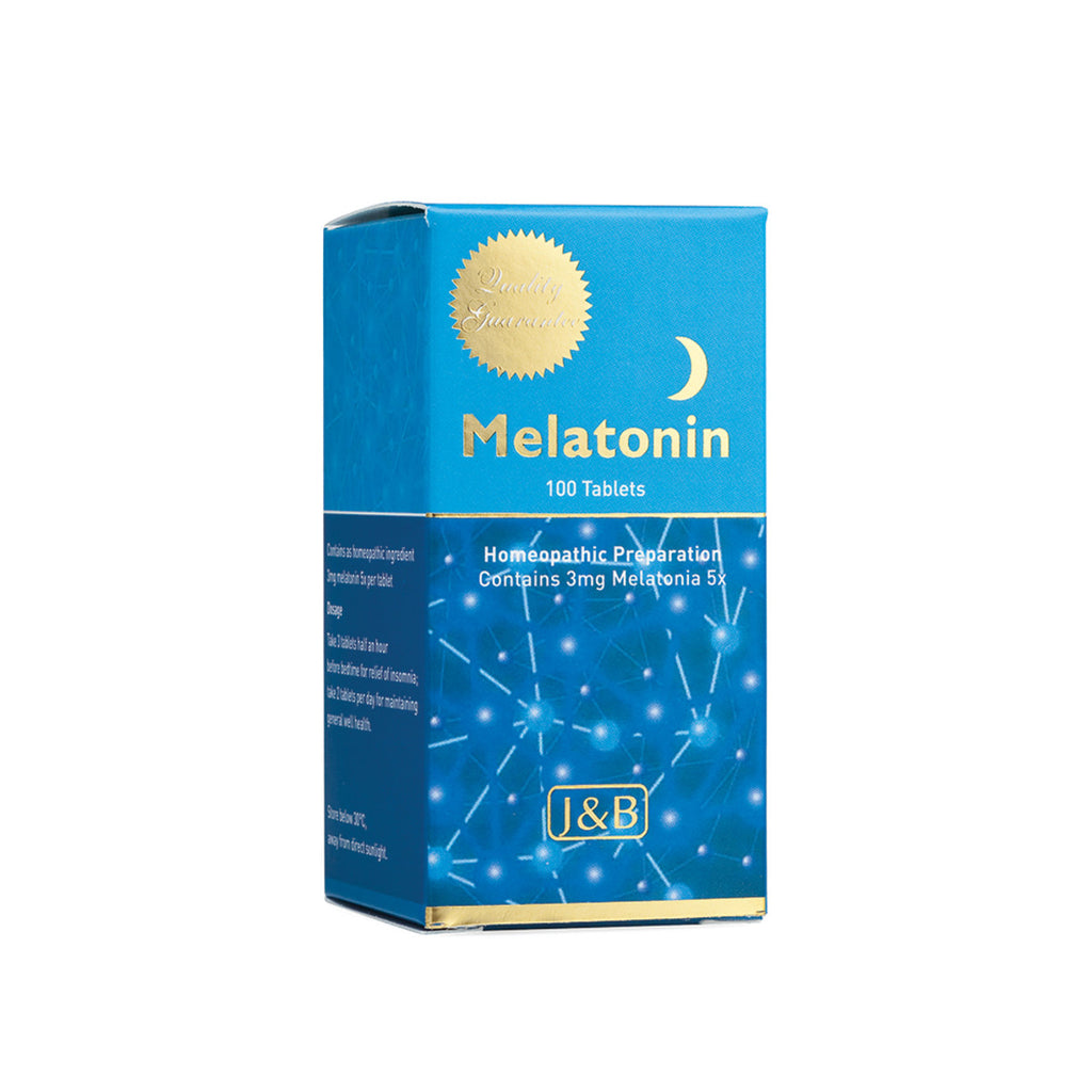 Buy Melatonin Australia. J&B (Johnson & Barana) Melatonin (3mg 5X) 100t FREE SHIPPING AUSTRALIA WIDE FOR ALL ORDERS OVER $60.00   Melatonin is a natural, hormone-like compound which is involved in numerous aspects of general circadian and physiological regulations. It sets and maintains the internal clock governing the natural rhythms of body functions. The amount of melatonin produced by our body seems to lessen as we get older.   J&B Melatonin is a homeopathic product. 