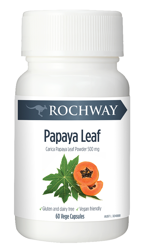 Rochway Papaya Leaf 500mg 60vc 60 capsules