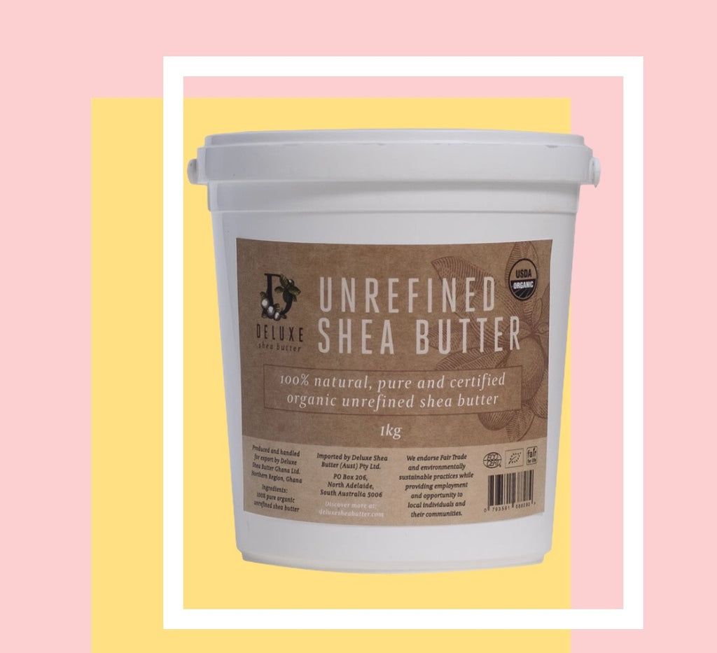 Deluxe Shea Butter Tub 1kg  100% natural, pure and certified organic unrefined shea butter    Natural Moisturising Shea Butter Skincare. The most amazing Shea Butter avaiable! Premium quality, pure, unrefined, certified organic, hand-crafted, ethically sourced and cruelty free. You cannot get any better than this amazing Shea Butter. It is simply the best when it comes to Shea Butter.  It comes in a convenient tub with a long best before date (generally 12-24 months. Please contact us if you would like the 