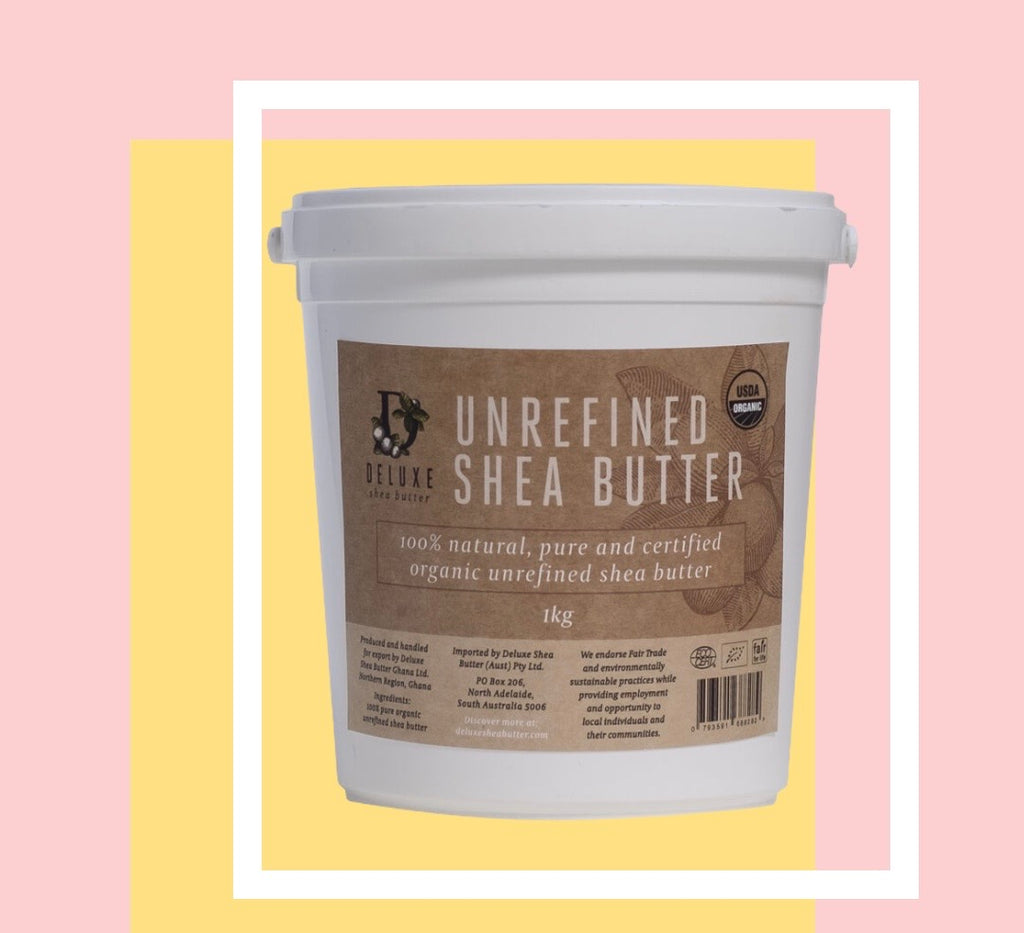 Deluxe Shea Butter Tub 2x 1kg Tubs- 100% natural, pure and certified organic unrefined shea butter