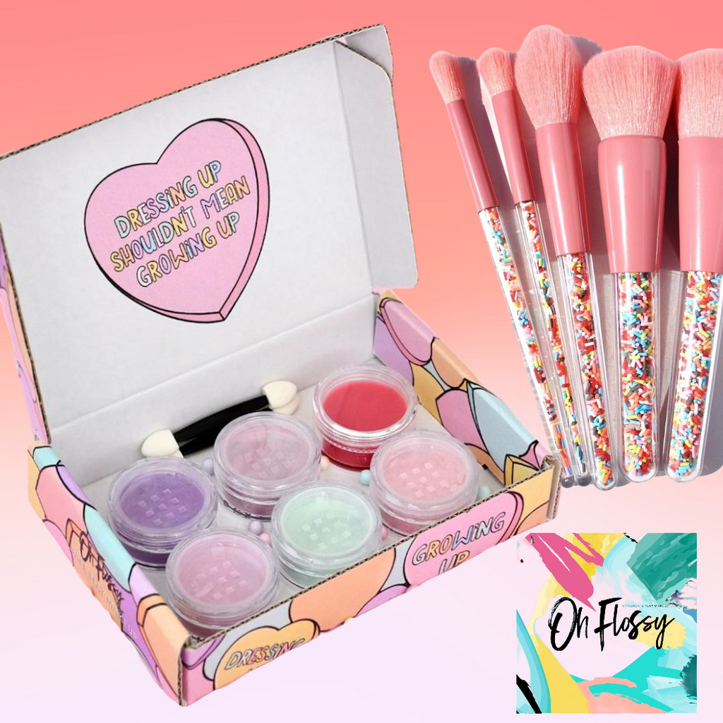 Buy Natural Kids makeup online. Candy Heart set and Sprinkle Makeup brush set