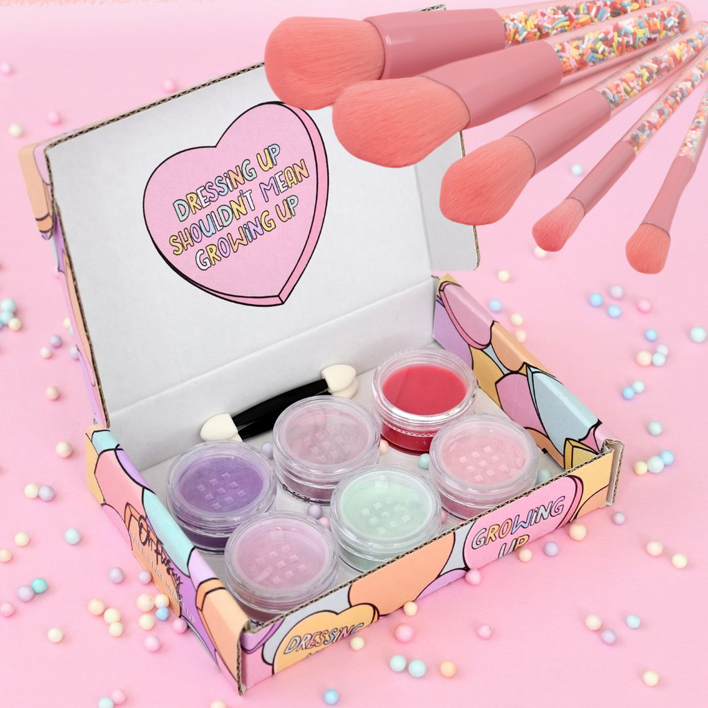  Oh Flossy- Safe Play Makeup for kids    Candy Heart Set and a Sprinkle Makeup Brush Set. Northern beaches Sydney