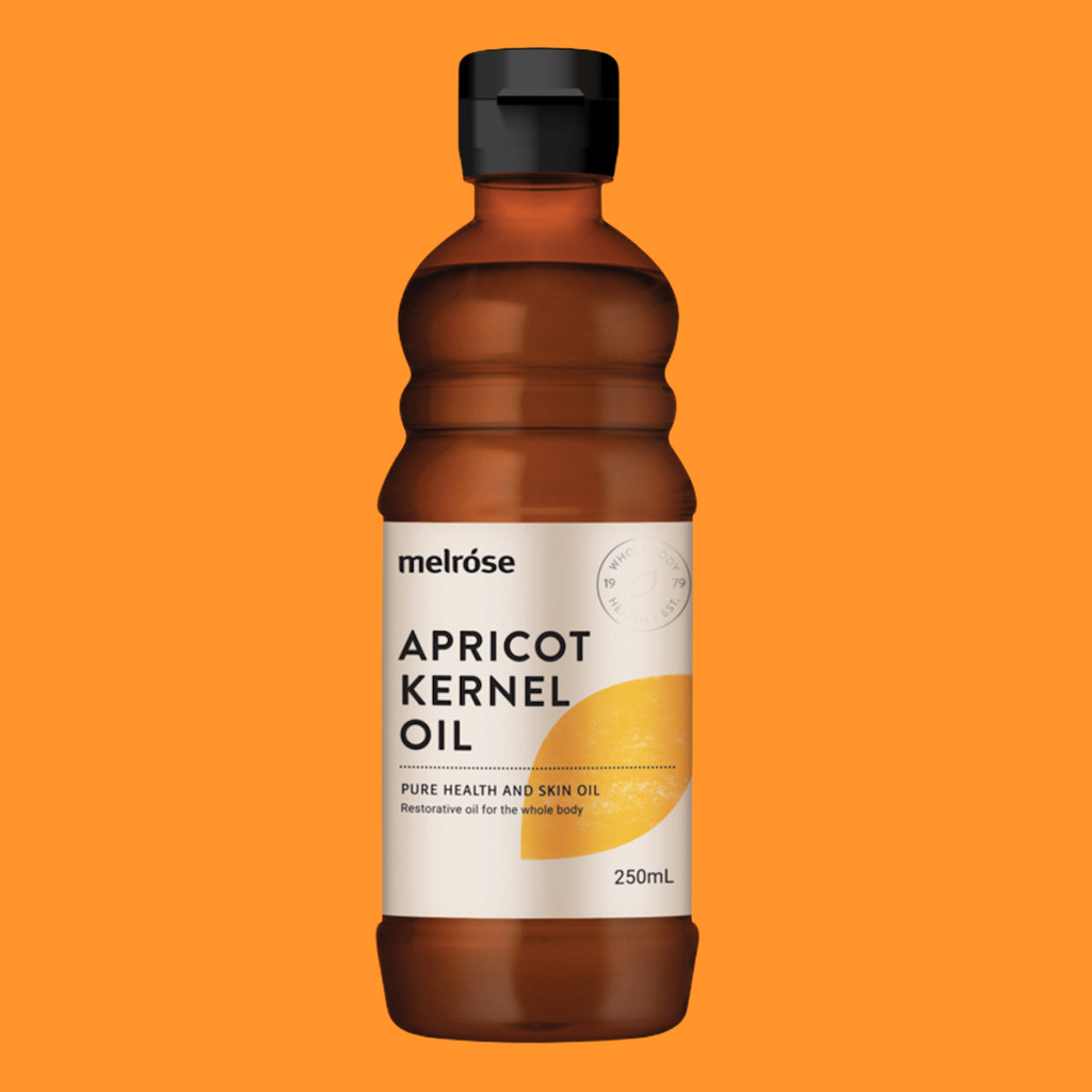 INTERNAL/FOOD USES:  Melrose Apricot Kernel Oil also be used in the kitchen for finishing and salads. Melrose Apricot Kernel Oil has a slight aroma and has a mild nutty taste.  Smoke point - high.  Can be heated to approximately 250°C.