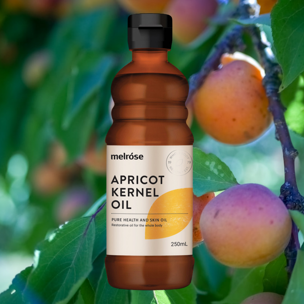 Buy Melrose Apricot Kernel Oil online. For Health and Beauty. Natural Beauty products Australia. Massage, carrier oil