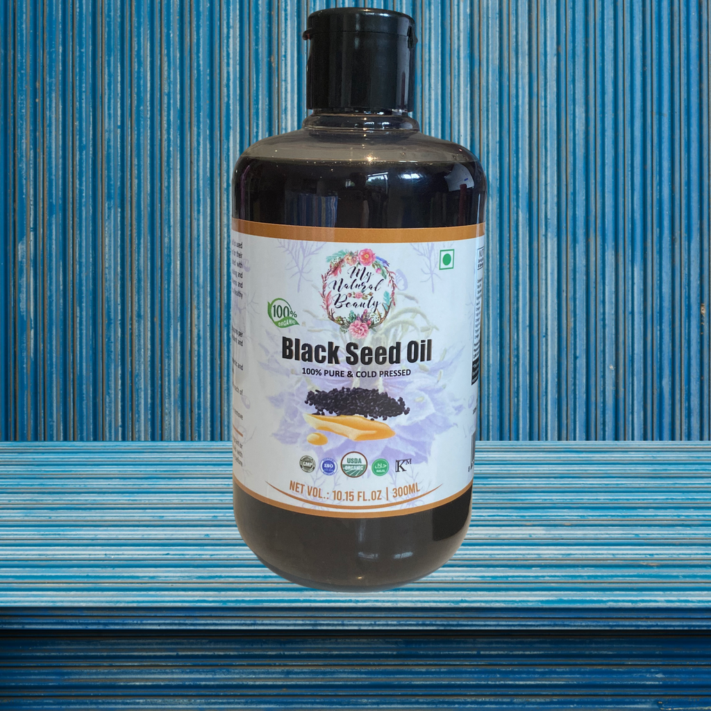 100% PURE ORGANIC BLACK SEED OIL- 300ml  100% PURE and NATURAL NIGELLA SATIVA OIL (Cold-Pressed)   Ingredients: 100% NIGELLA SATIVA OIL (Cold-Pressed) (this is made from 100% Pure Organic Black Seeds)