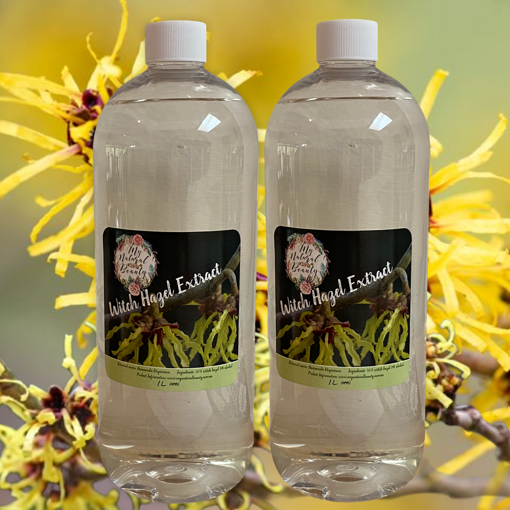 Witch hazel is an astringent that is often used as a natural topical remedy.  It contains several compounds with potent anti-inflammatory and antiviral properties, which may be useful in treating a variety of conditions ranging from acne and scalp sensitivity to hemorrhoids.. 2 Litre bulk purchase 