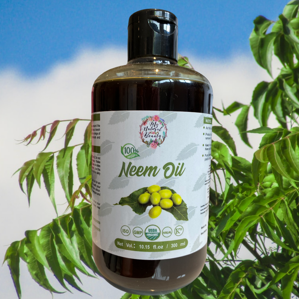 100% PURE NEEM OIL-Buy online Sydney Australia. Free shipping for all orders over $60.00 Australia wide.  300ml in bottle  Ingredients: 100% Pure Cold-Pressed Organic Neem Oil. Neem Oil offers excellent hydration and a high source of antioxidants for personal care products including lotions and creams, soaps and body wash, hair and skin care products with moisturising abilities to soften and nourish ageing or damaged skin. Neem Oil is an excellent addition to personal care applications.