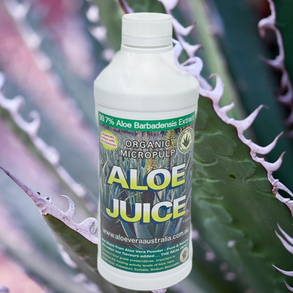 1 Litre Organic Aloe Juice (Micropulp). 99.7% Pure Food grade Aloe Vera Juice for drinking.  My Natural Beauty Australia- Supplier of Organic Aloe Juice 99.7% (Micropulp)- Food Grade for drinking