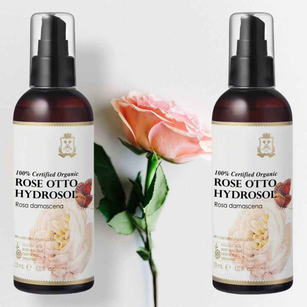 Ausganica 100% Certified Organic Hydrosol Rose Otto 125ml 2 bottles. Buy online. Bulgarian. 