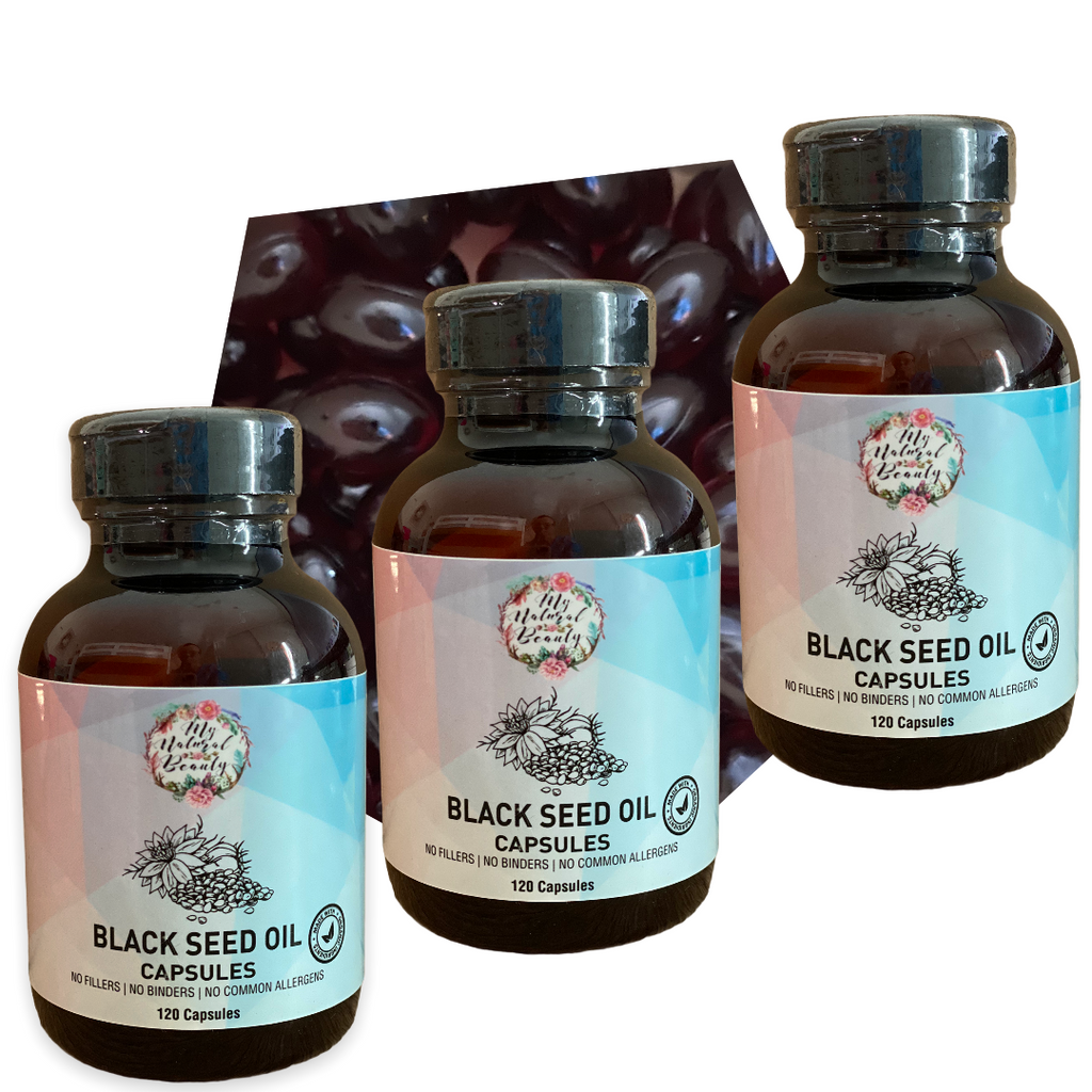  Each serve of two capsules contains 900mg of Black Seed oil.     May be of benefit for the following:  •	Type II Diabetes •	Fungal and Bacterial Infections •	Respiratory Issues •	Digestive Issues •	Arthritis •	Joint health •	Allergy Management •	Immunity Support  •	Asthma 