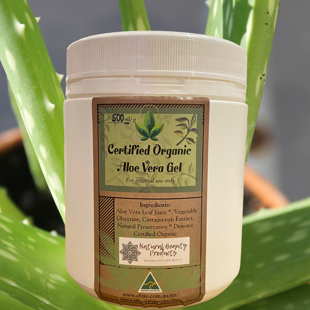 Buy Organic Aloe Vera Gel Australia. For hair and skin. Natural beauty products. Aloe Vera gel is cooling, soothing and hydrating, and well known for its healing properties. Most commercial Aloe vera gels are filled with synthetic ingredients and do not contain much Aloe Vera at all. Many other Aloe Vera gels on eBay contain ingredients that are not natural. If you are particular about only using natural ingredients, this is the best Aloe Vera gel for you