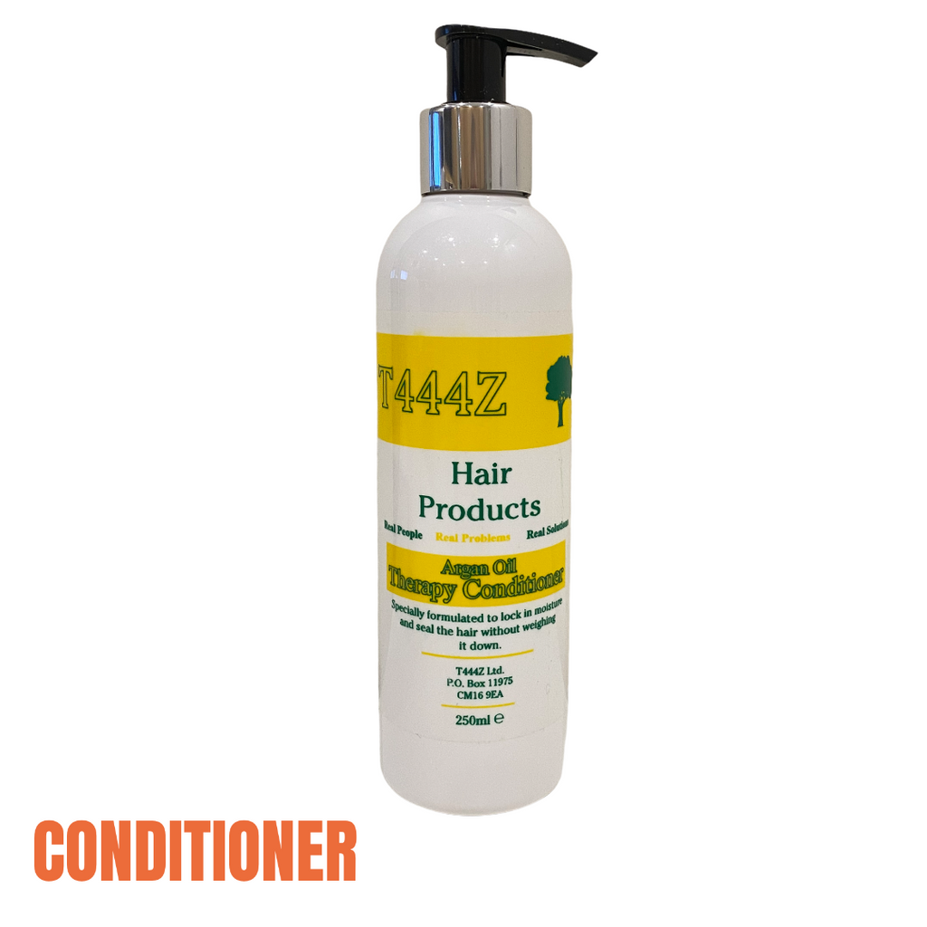  T444Z Argan Oil Therapy Conditioner -250ml    IN STOCK IN SYDNEY AUSTRALIA. FAST DISPATCH. FAST SHIPPING. FREE SHIPPING AUSTRALIA WIDE FOR ALL ORDERS OVER $60.00.      ENGINEERED BY NATURE. RESPONSIBLY SOURCED. PLANT-DERIVED HAIRCARE (AND AMAZING FOR YOU!). IT'S THAT GOOD!      Contains:     1 x T444Z Argan Oil Therapy Conditioner- 250ml      PRODUCT INFORMATION:        T444Z Argan Oil therapy Conditioner- 250ml     T444Z conditioner locks in the moisture and leaves the hair tangle free and shiny. When blo