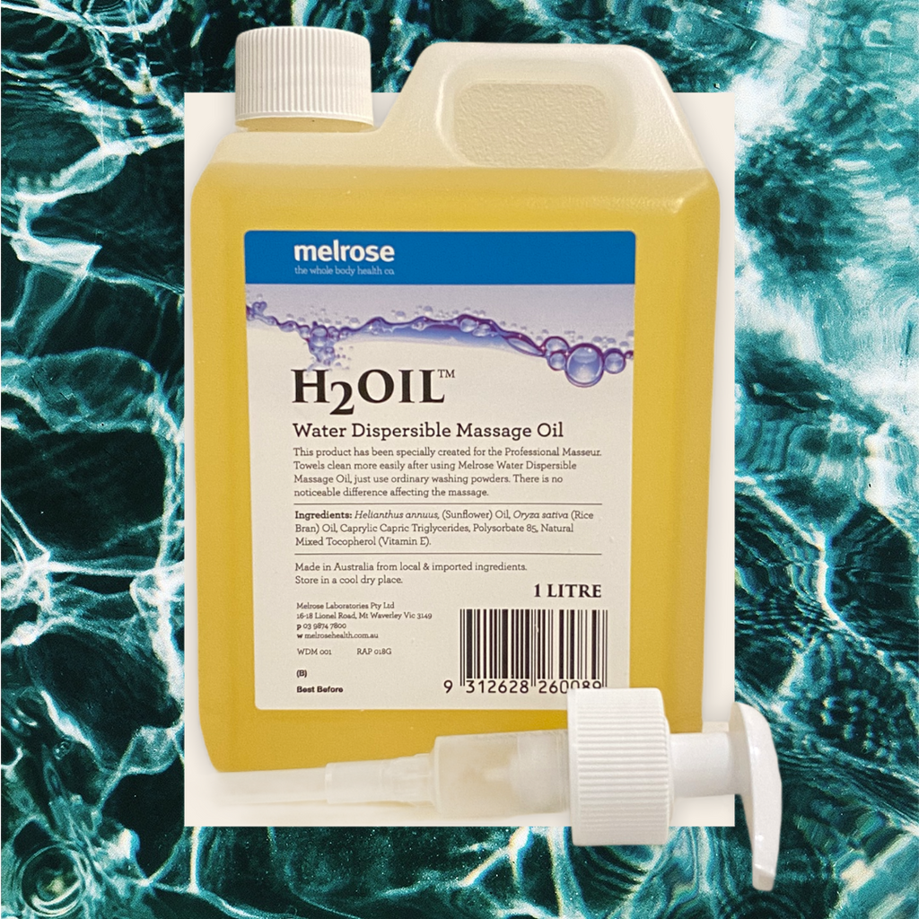Melrose H2Oil Water Dispersible Massage Oil 1L with pump