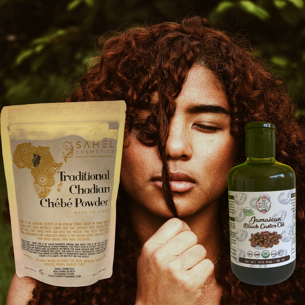 Chebe and Jamaican Black Castor Oil.