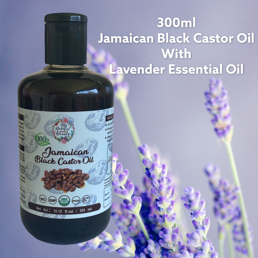  My Natural Beauty Organic Jamaican Black Castor Oil infused with Lavender Essential Oil (300 ML)     Free Shipping for all orders over $60.00 Australia Wide     Jamaican Black Castor Oil with Lavender Essential Oil -100 % PURE and Natural- Hair loss treatment. Re-grow hair naturally!       INGREDIENTS 100% Organic Jamaican Black Castor Oil and Lavender Essential Oil.     A potent and natural combination of oils that help to reduce hair loss and stimulates new hair growth!