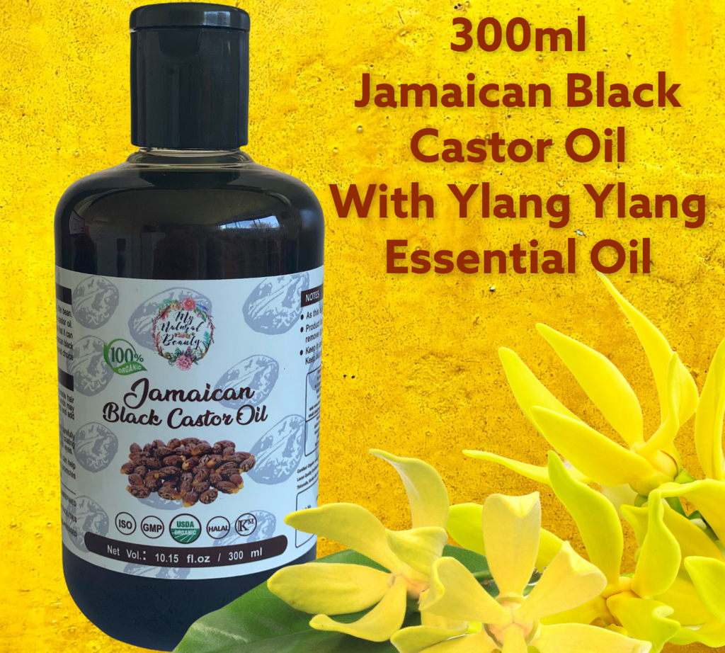 Jamaican Black Castor Oil with Organic Ylang Ylang -100 % PURE and Natural- Hair loss treatment. Re-grow hair naturally!   Size: 300mls   A delicious potent and natural combination of tropical oils that help to reduce hairloss and stimulates new hair growth!