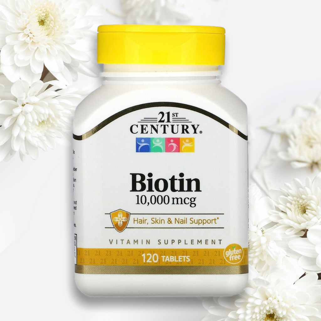 21st Century, Biotin, 10,000 mcg, 120 Tablets  (Choose 1, 2 or 3 jars of 120 tablets)     OPTIONS TO CHOOSE FROM (PLEASE SELECT YOUR CHOSEN OPTION FROM THE LISTING MENU):  120 tablets ( 1 jar = 120 day/ 4 month supply) 240 tablets (2 jars= 240 day/ 8 month supply) 360 tablets (3 jars= 360 day/ 12 month supply)