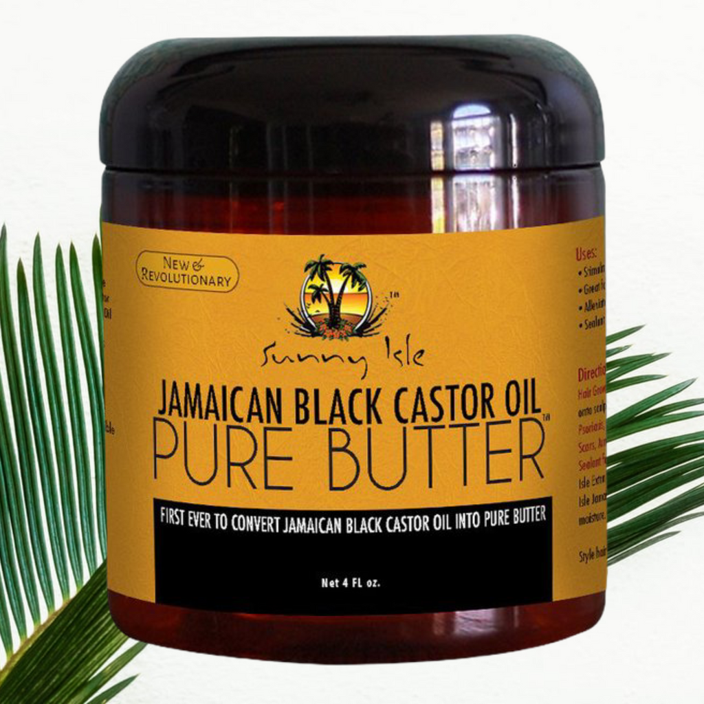 Sunny Isle Jamaican Black Castor Oil PURE BUTTER 4 oz. (118ml)  FREE SHIPPING AUSTRALIA WIDE FOR ALL ORDERS OVER $60.00     Sunny Isle Jamaican Black Castor Oil is now... PURE BUTTER! The Sunny Isle brand is the first ever to convert Jamaican Black Castor Oil into PURE BUTTER! The conversion of Jamaican Black Castor Oil into PURE BUTTER is REVOLUTIONARY and the first of its kind. 100% natural. Zero fillers added. The ONLY ingredient is Ricinus Communis (Castor Seed Oil).