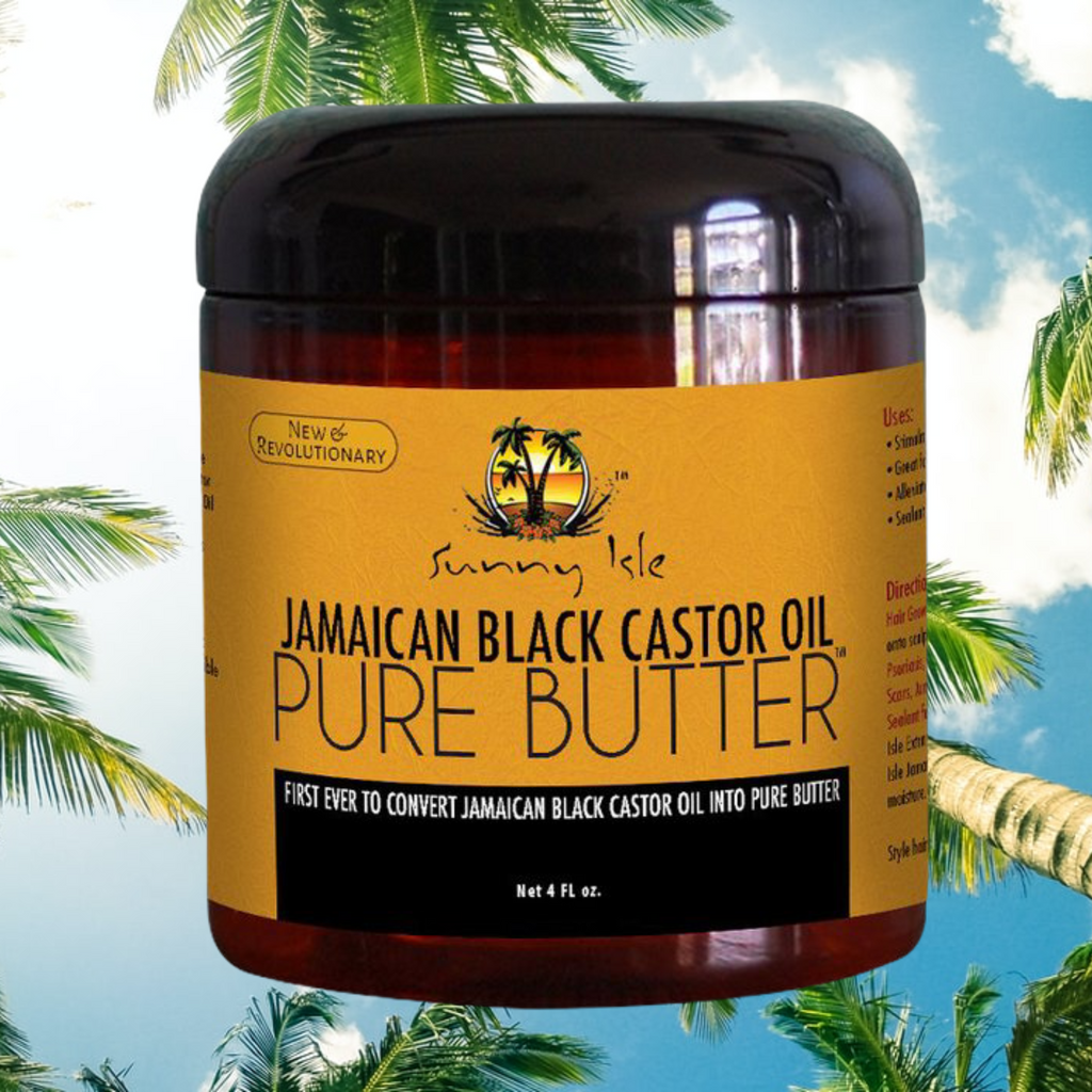 Sunny Isle Jamaican Black Castor Oil PURE BUTTER 4 oz. (118ml)  FREE SHIPPING AUSTRALIA WIDE FOR ALL ORDERS OVER $60.00     Sunny Isle Jamaican Black Castor Oil is now... PURE BUTTER! The Sunny Isle brand is the first ever to convert Jamaican Black Castor Oil into PURE BUTTER! The conversion of Jamaican Black Castor Oil into PURE BUTTER is REVOLUTIONARY and the first of its kind. 100% natural. Zero fillers added. The ONLY ingredient is Ricinus Communis (Castor Seed Oil).