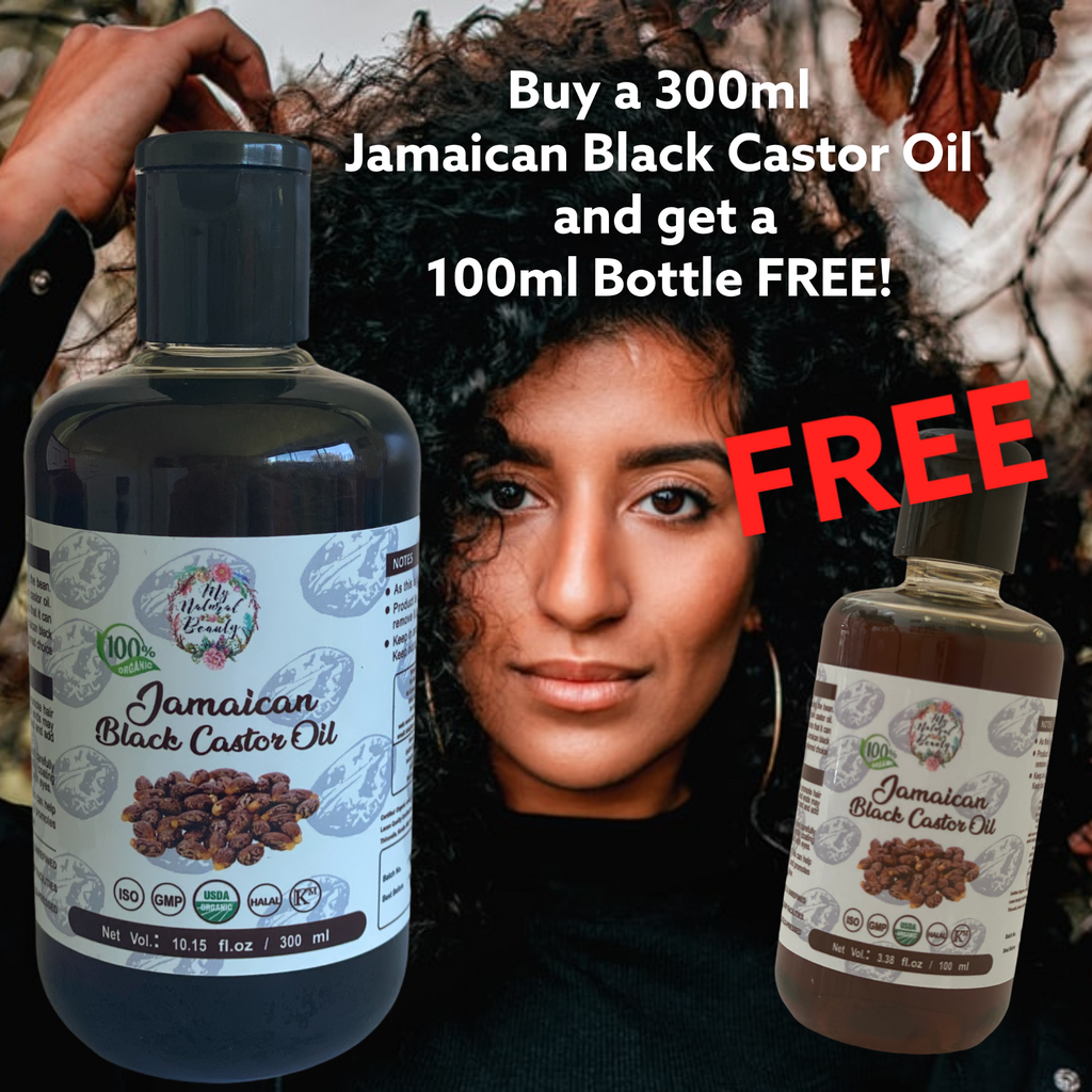 BUY ONLINE AUSTRALIA! Organic Jamaican Black Castor Oil (300 ML) & receive a 100ml bottle FREE! That is a $29.95 FREE GIFT! SPECIAL OFFER- FOR EVERY 300ml bottle you purchase you will get 1x 100ml bottle (valued at $29.95) of the same oil FREE! 300ml/ 10.5 fl.oz (and a 100ml FREE)