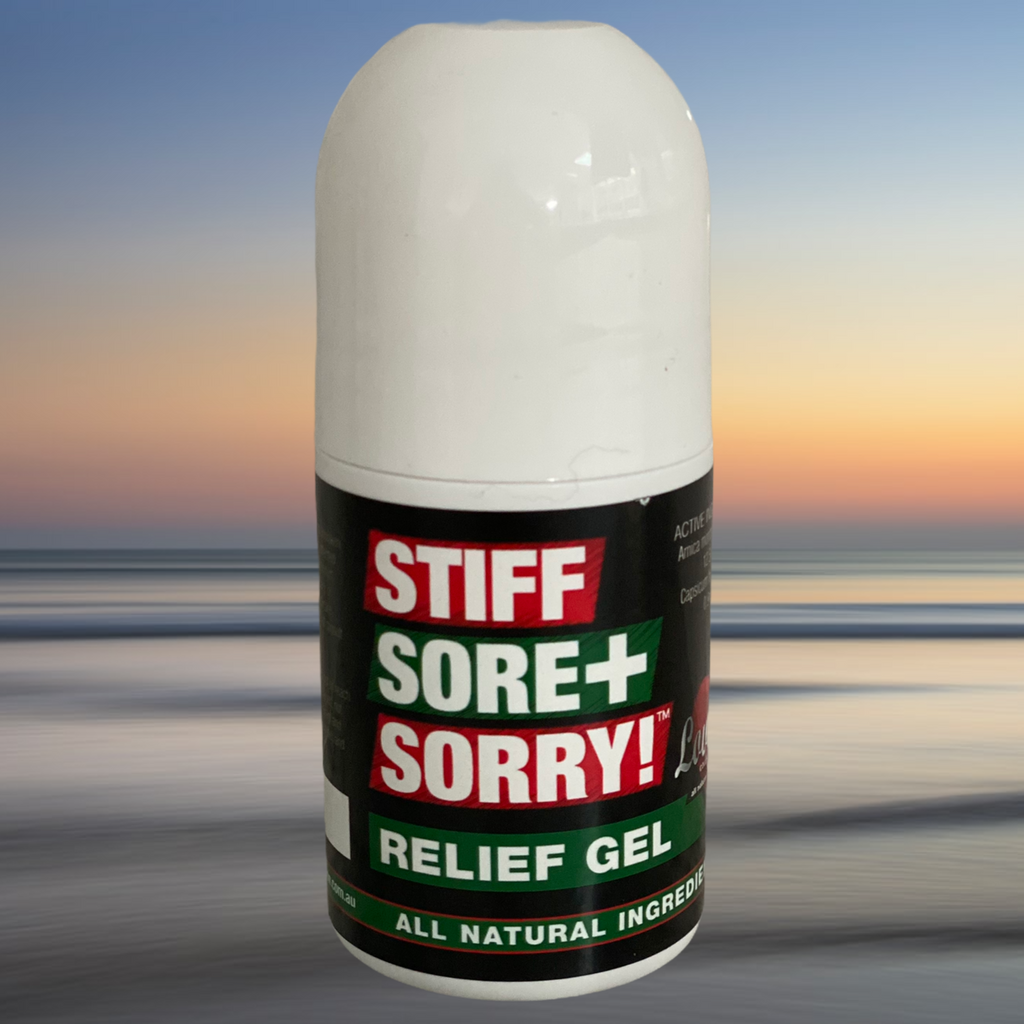 Stiff Sore and Sorry Pain Relief gel is made with  natural ingredients: a combination of 5  essentials oils, Arnica Montana and Capsicum. The formulation is a gel made with xanthan gum and is non-greasy and easy to use USE ONLY AS DIRECTED. It provides relief of the symptoms associated with OESTEOARTHRITIS and other forms of mild ARTHRITIS. Time for you to make Stiff Sore & Sorry part of your day so you can manage your Pain instead of it managing you!
