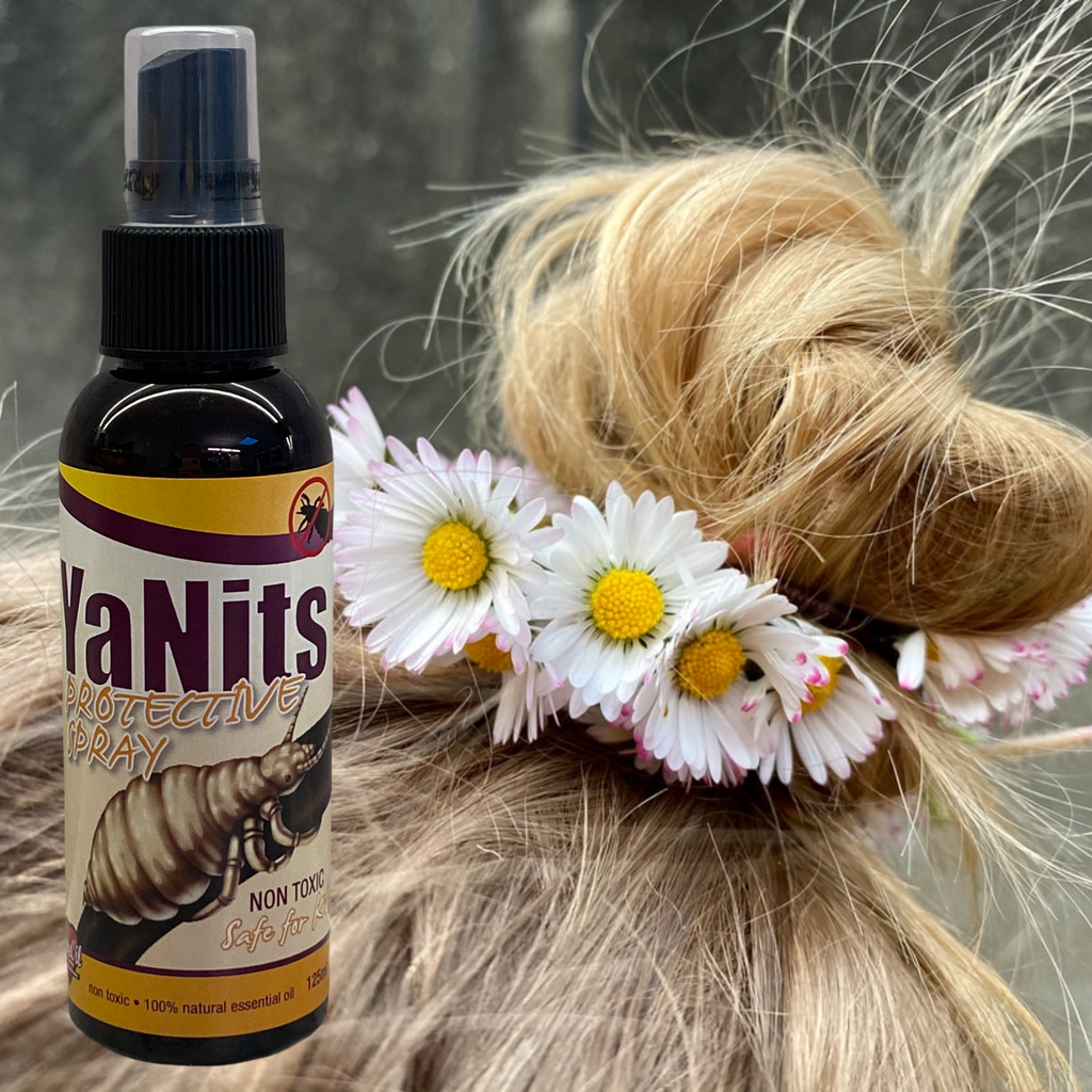 Brand: Love Oil Collection   100% Natural Nits and Head Lice Protective Spray. Protects against head lice and their eggs. Contains a special blend of natural plant extracts to protect against nits and headlice. Use this natural product on your kiddies hair (or your own!) , hats, clothing and bedding. Contains no nasties.   This versatile spray is made with Love Oil Collection's Ya Nits blend of essential oils plus plant extracts. I