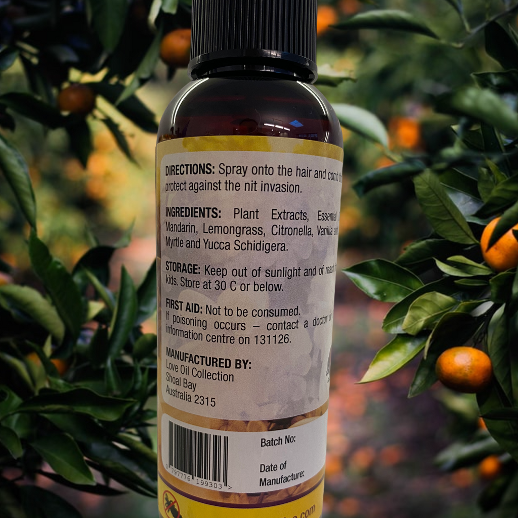 Essential Oils for head lice and nits. Natural nit and head lice spray