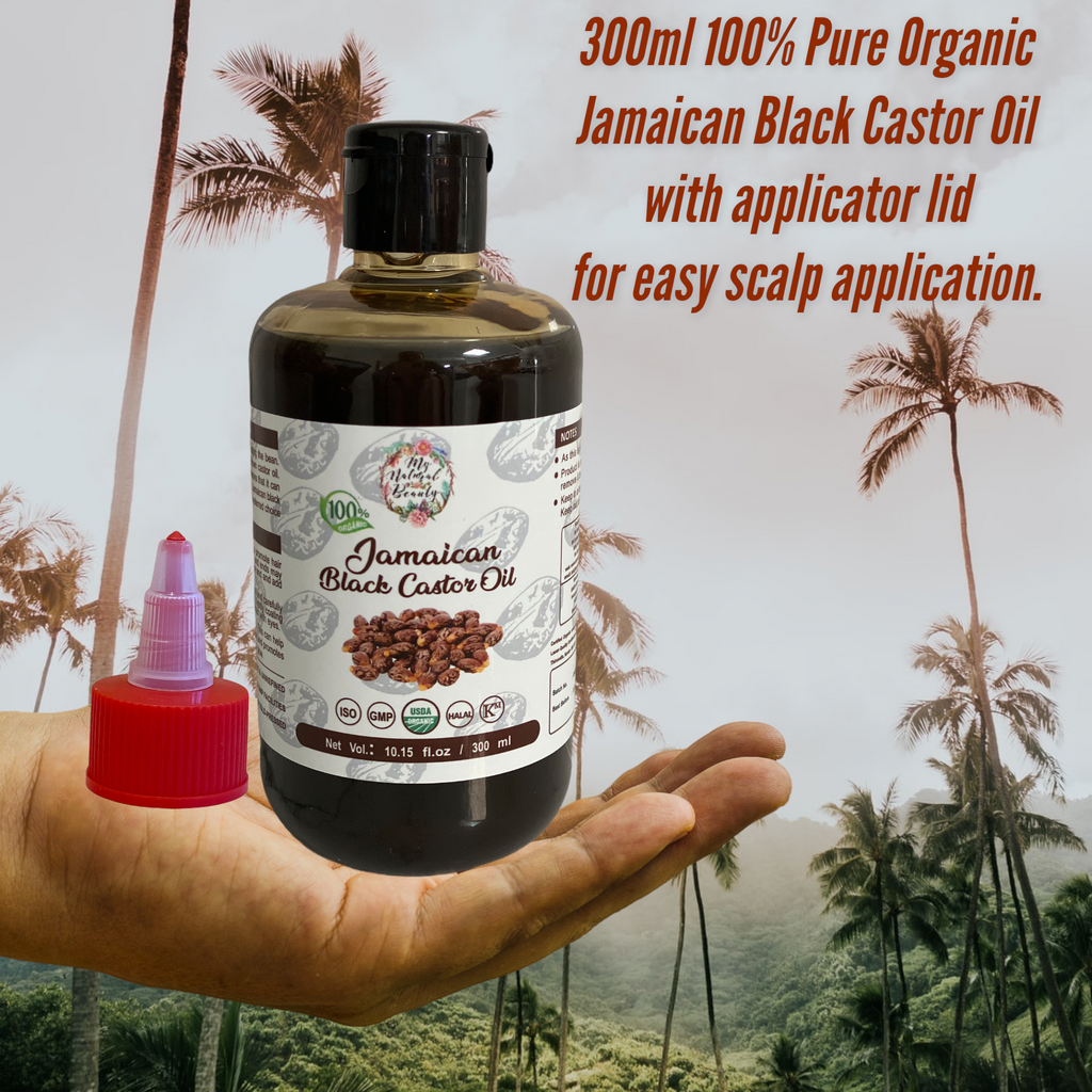 Jamaican Black Castor Oil (JBCO) is prepared by first roasting the beans. It is rich in ricinoleic acid (also referred to as the omega-9 fatty acid). Thus, is an unadulterated, thick, pungent and dark brown castor oil. This oil is packed full of so many nutrients and vitamins that can be used in many different healing and topical ways. Jamaican Black Castor Oil has developed a reputation as being the preferred choice in many beauty treatments for hair and skin. 